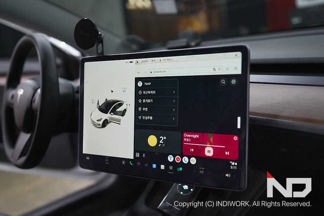 Tesla Model 3 Android Auto 2023 New UI