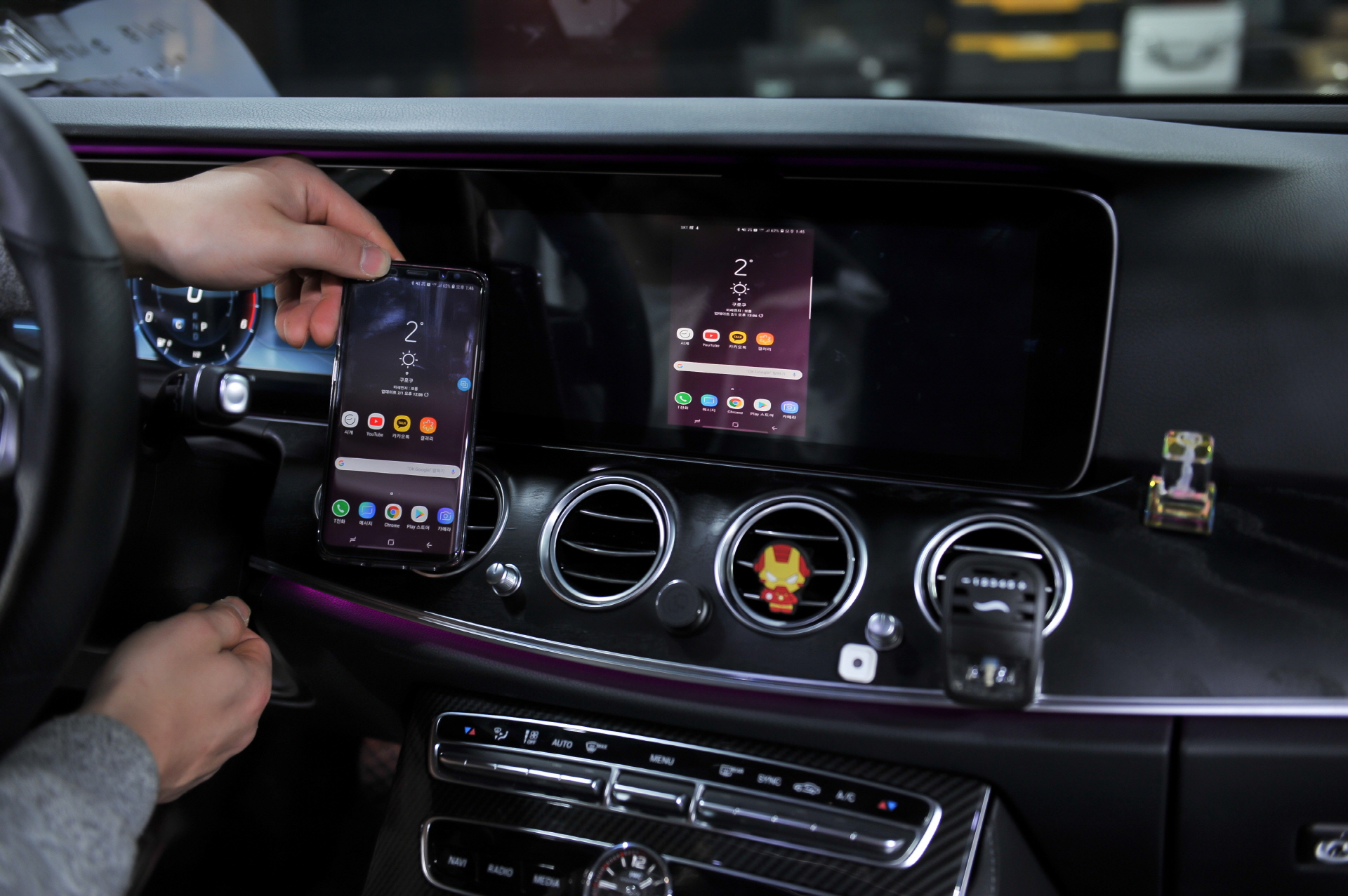 Android System smartphone mirroring for Mercedes W213 "A-LINK,NTG55"