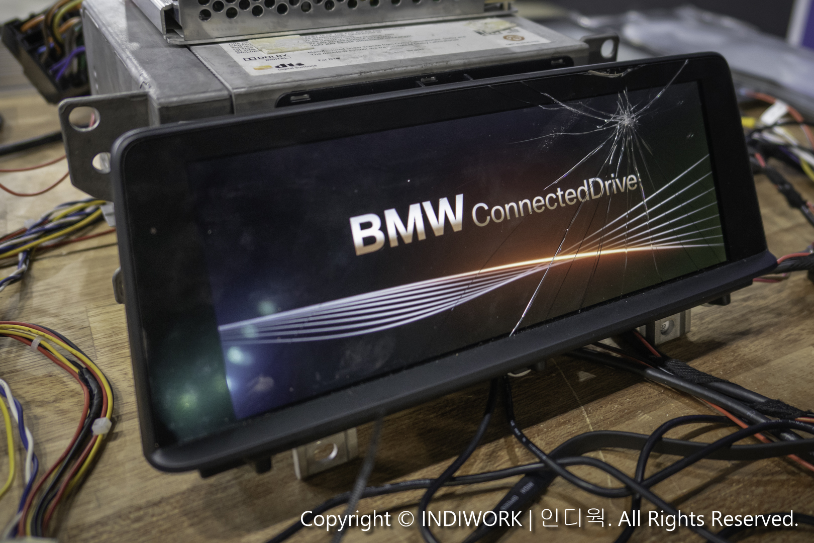 Repair to Broken Screen 2012 BMW F30-Before