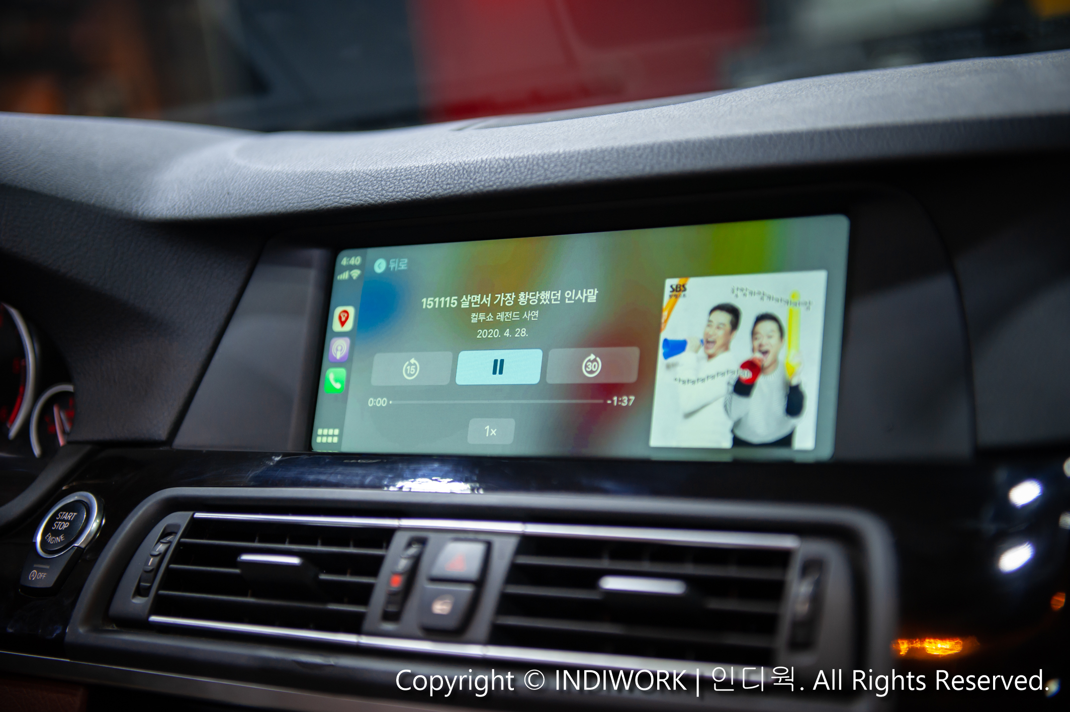 Apple Carplay,Music play for 2012 BMW 520D F10 "SCB-CIC"