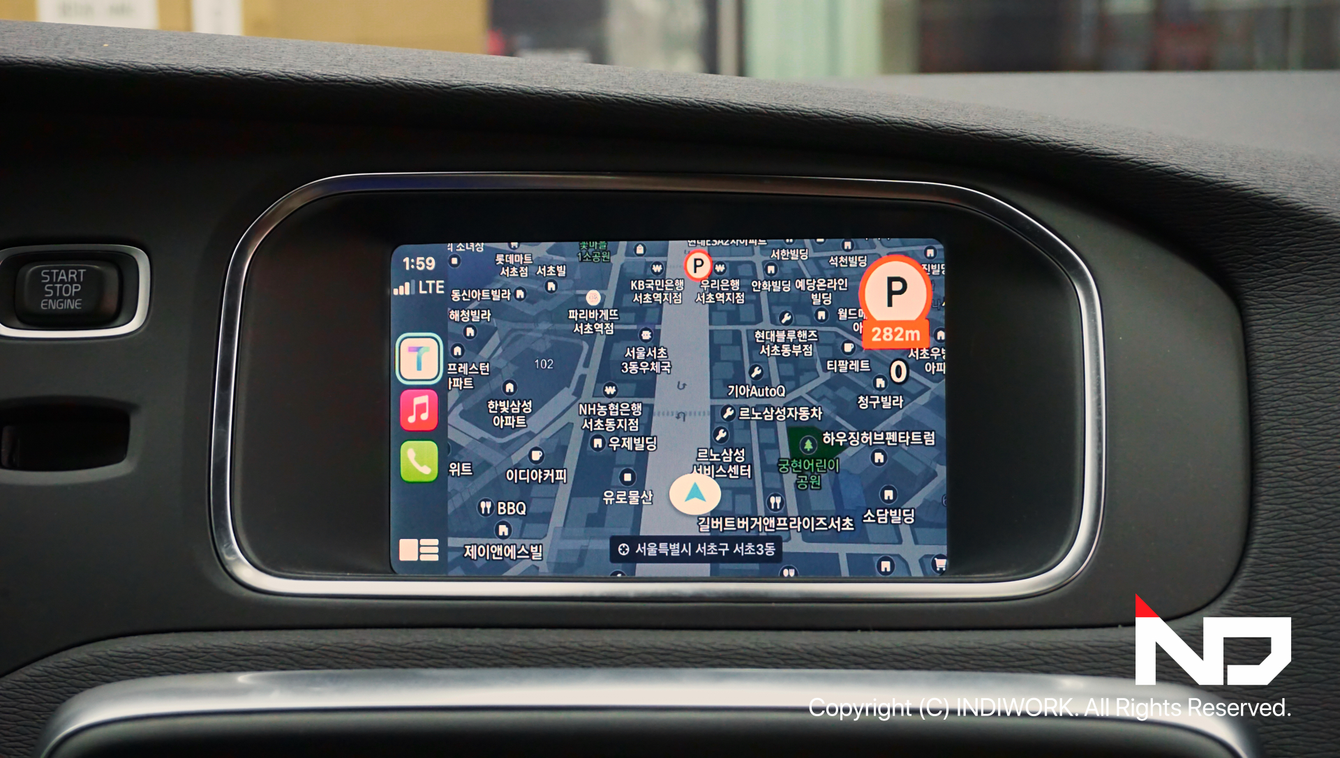 Apple Carplay T-map for 2015 Volvo V40 "SCB-V-Sensus"