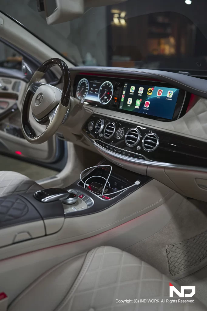 2016년식 W222 마이바흐 S600 카플레이 인터페이스 장착